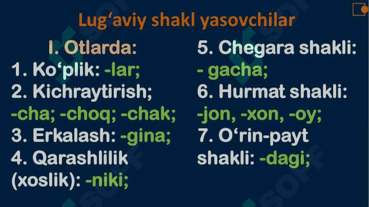 MORFEMIKA SÒZ TARKIBI 5