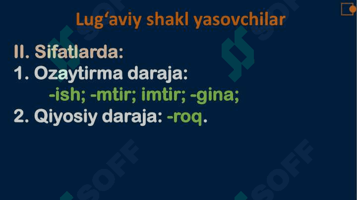 MORFEMIKA SÒZ TARKIBI 6