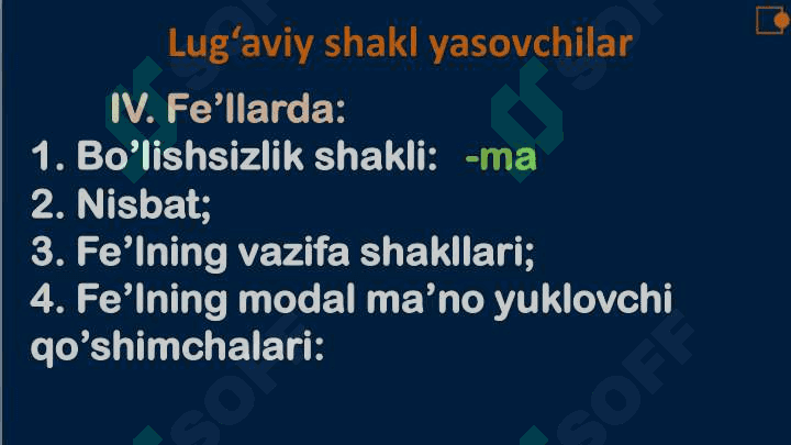 MORFEMIKA SÒZ TARKIBI 8