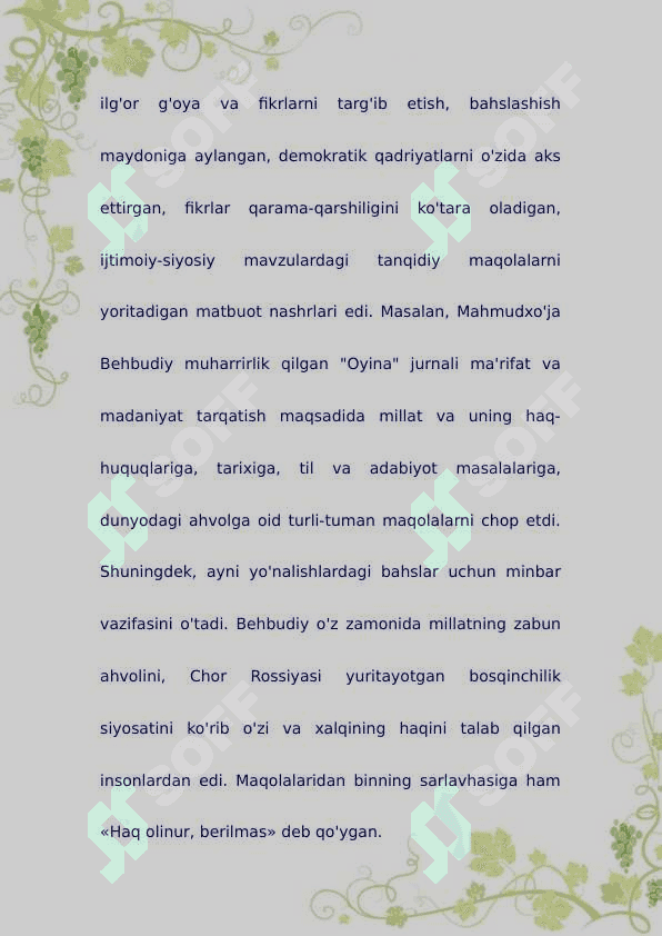 Behbudiyning hayot yo'li, asarlarida ma'naviy-axloqiy tarbiya 4