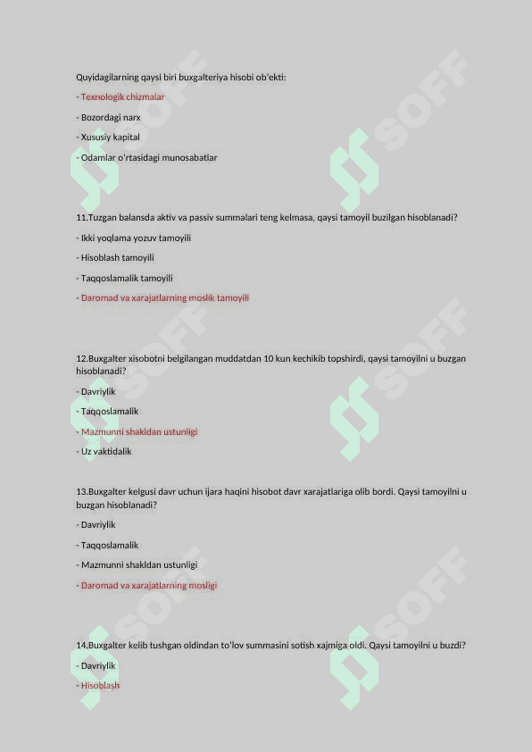 "BUXGALTERIYA HISOBI" FANIDAN TEST JAVOBLARI BILAN 3