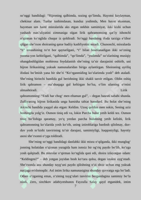 Zulfiya sheʼriyatining oʻziga xosligi 7