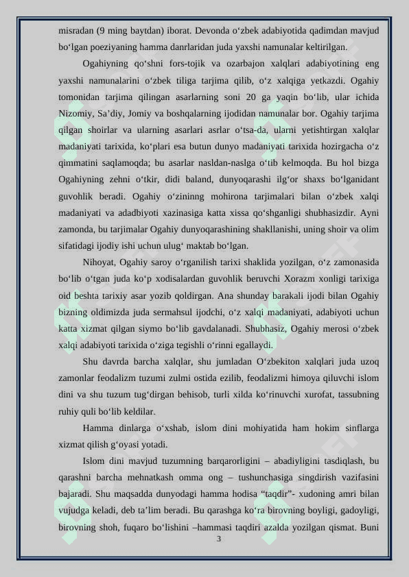 Ogahiy hayot va ijodini oʻrganish 3
