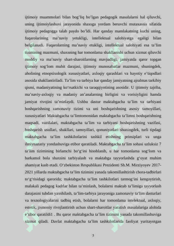 Uslubchining taʼlim tarbiya ishlariga rahbarligi 3