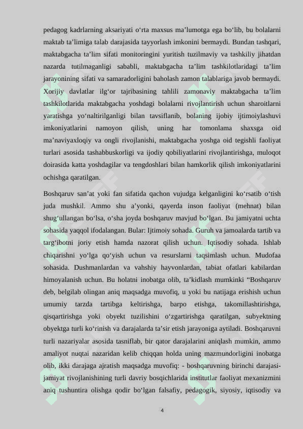 Uslubchining taʼlim tarbiya ishlariga rahbarligi 4