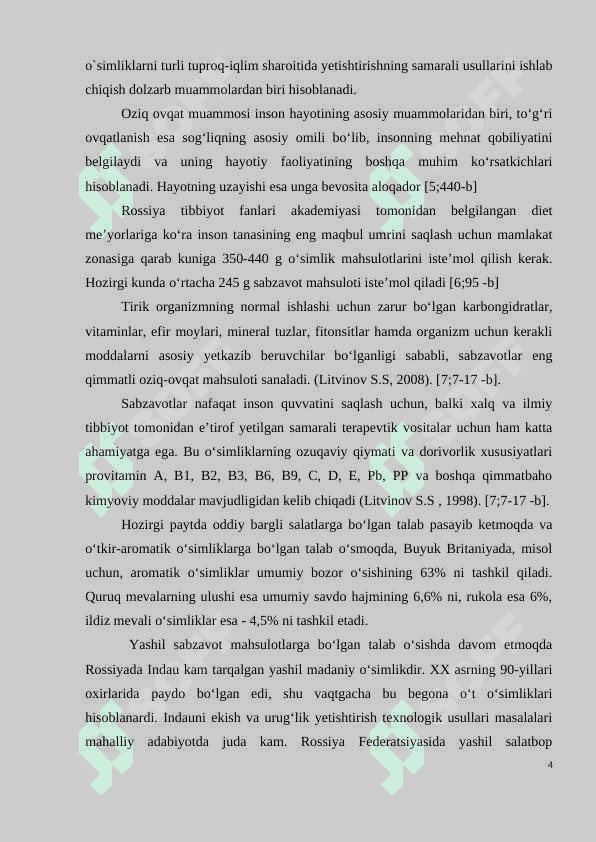 Surxondaryo viloyatining taqir tuproqlarida ingichka tolali paxta navlarining hosildorligiga mineral o’g’itlarning ta’siri 4
