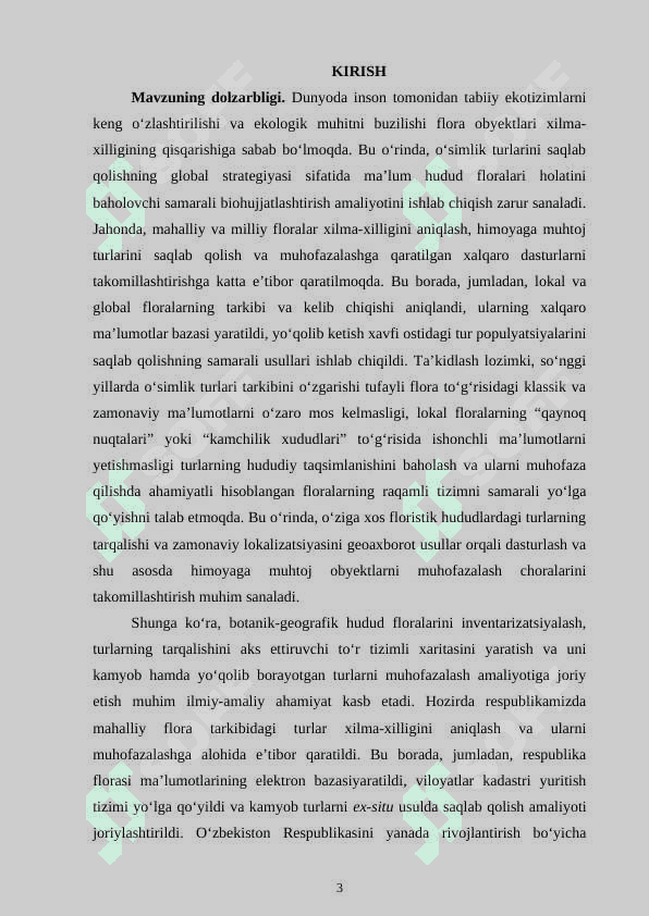 KO‘HITANG TIZMASI FLORASI TARKIBIDAGI  POACEAE   OILASINING TO`R TIZIMLI XARITASINI YARATISH” 3