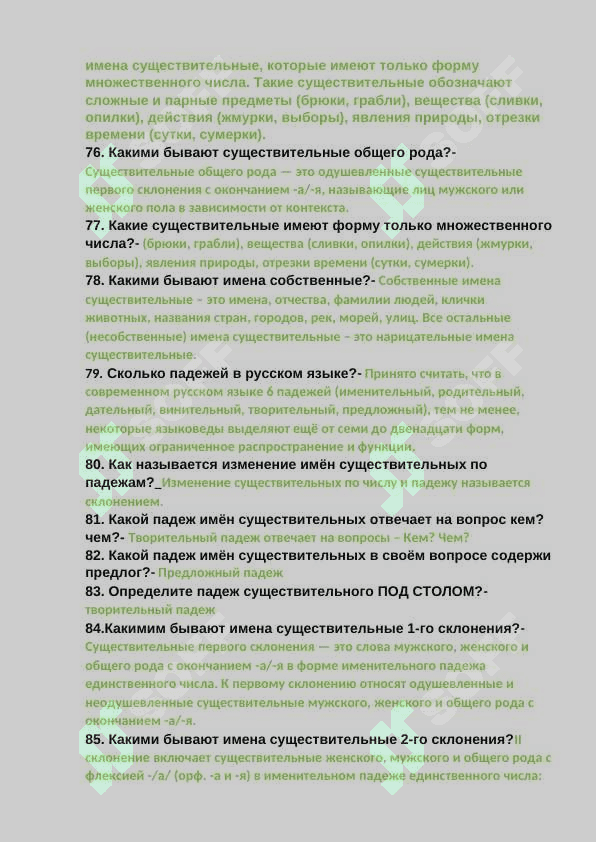 Rus tili test savol javoblari bilan 6