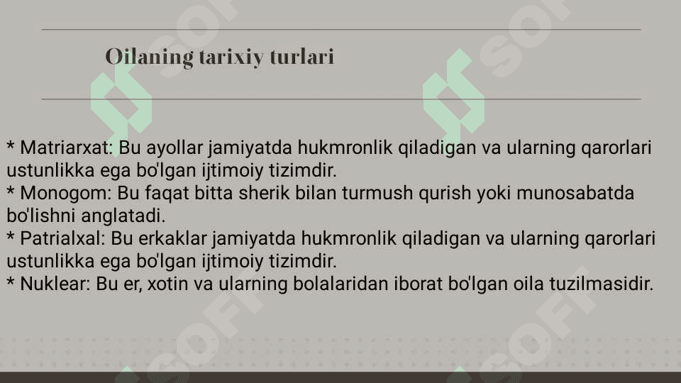 Oilaning turlari 4