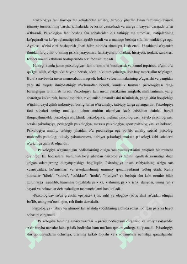 Hozirgi zamon  psixologiyasi vazifalari 4