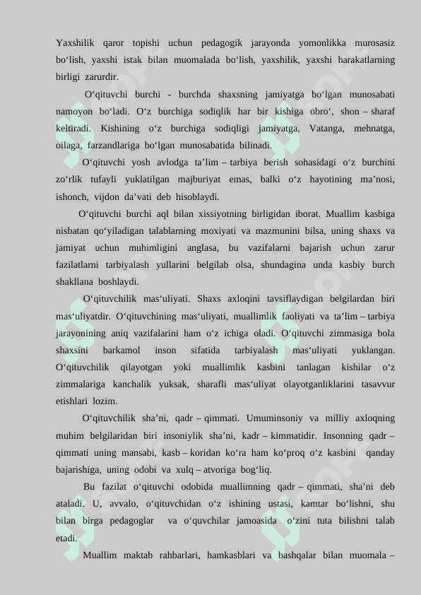 Pedagogik odob va pedagogik nazokatni oʻqtuvchi faoliyatidagi oʻrni 8