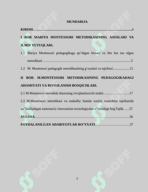 Mariya montessori  metodikasi asosida tarbiya berishning bola rivojlanishidagi orni 2