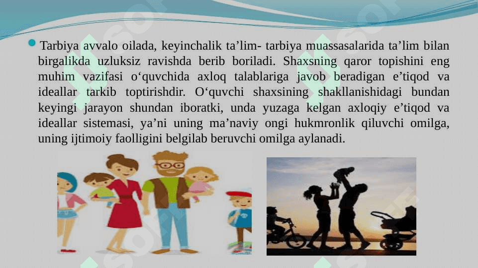 Tarbiya jarayonining psixologik asoslari. 7
