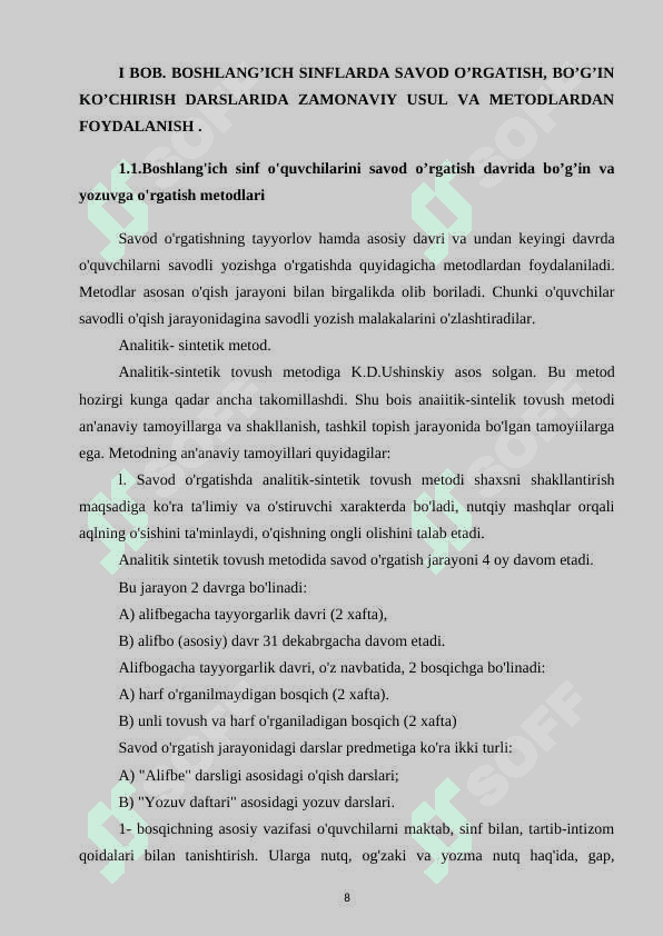 Savod oʻrgatish davrida boʻgʻin ustida ishlash 8