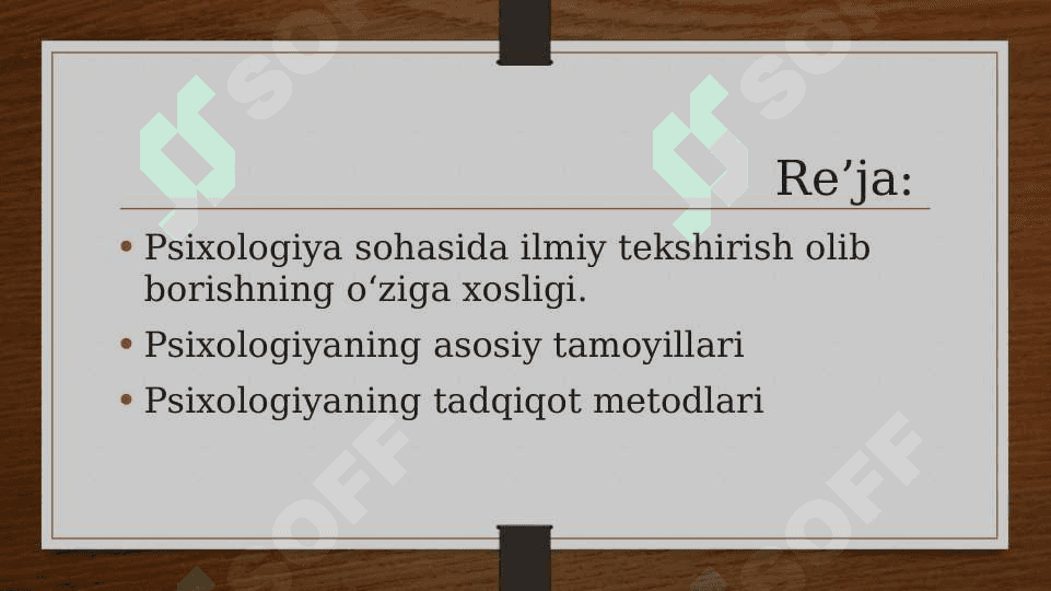 UMUMIY PSIXOLOGIYA FANINING TADQIQOT METODLARI 2