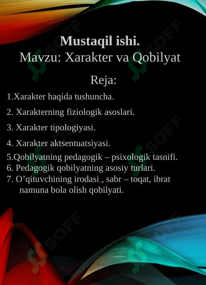 Xarakter va qobilyat 2