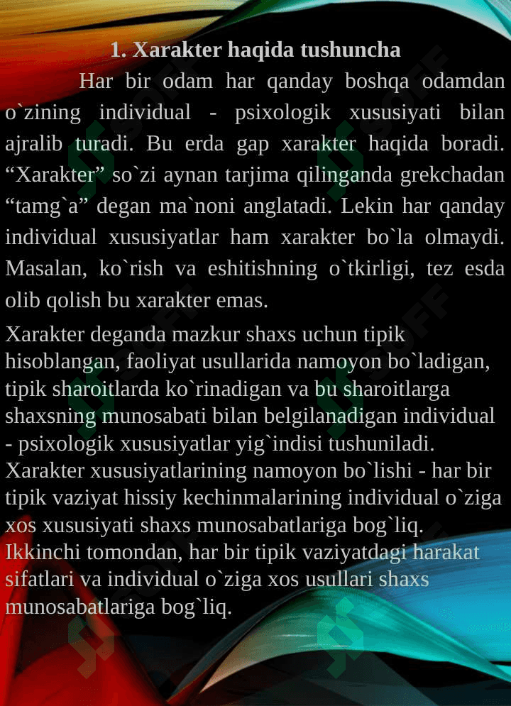 Xarakter va qobilyat 4