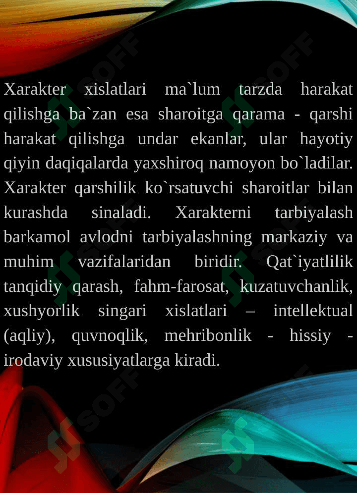 Xarakter va qobilyat 6