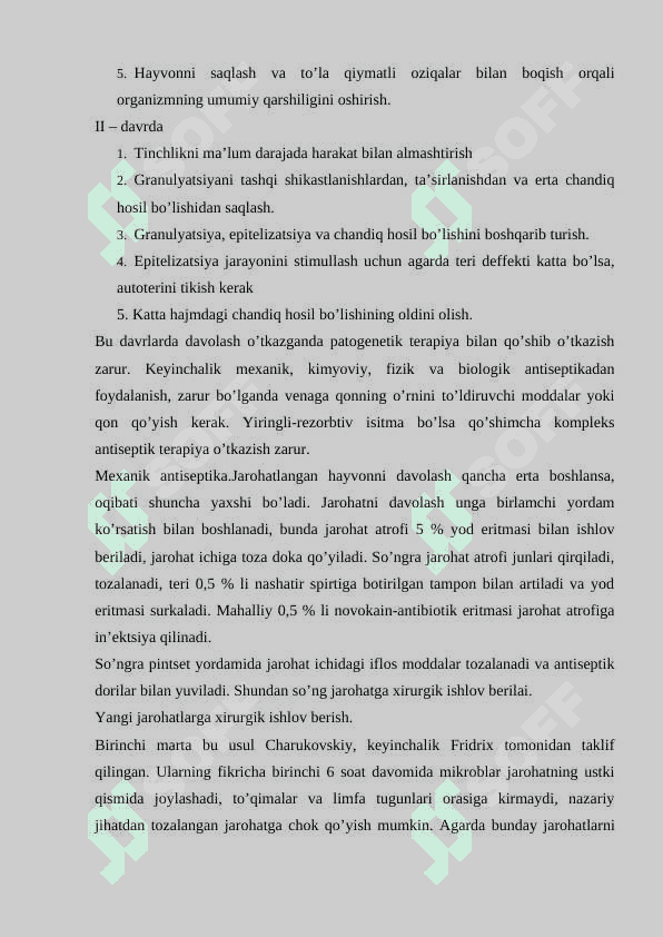 XIZMAT HAYVONLARINING OCHIQ MEXANIK JAROHATLARI VA ULARNI DAVOLASH 4