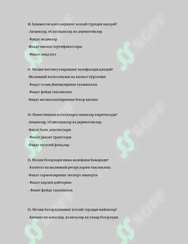 Moliyaviy bozorlar va institutlar 5