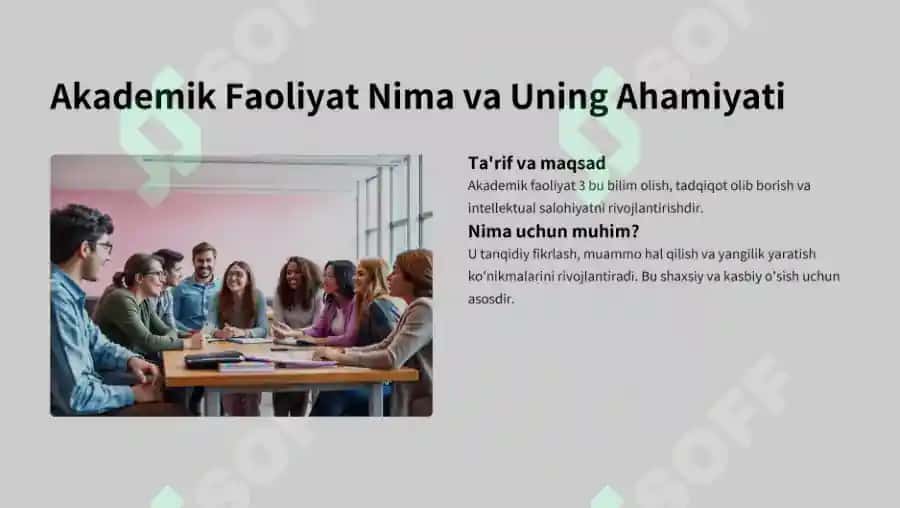 Shaxsiy Akademik Faoliyat va Uni Tashkil Etish Vositalari 2