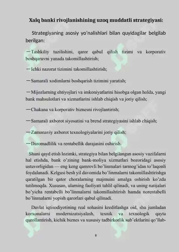 Xalq banki Amaliyot hisoboti 8