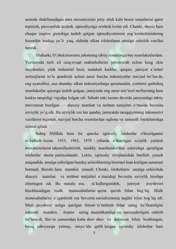 TARAQQIYOTNING O`ZBEK MODELI 5