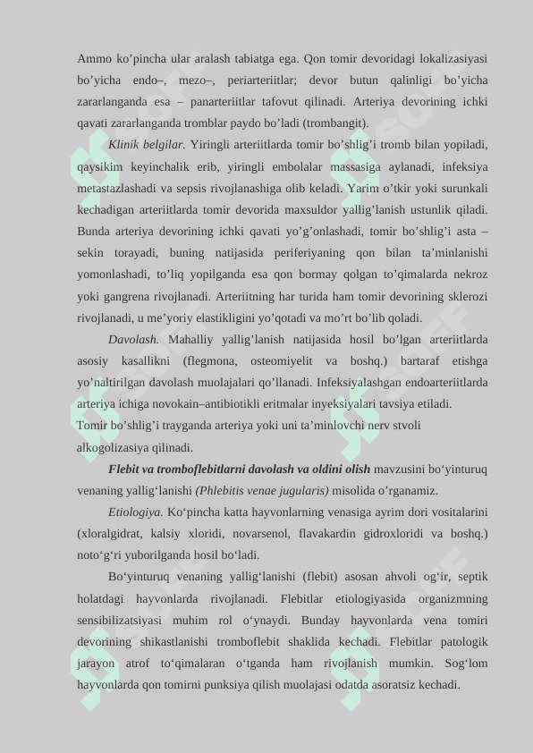 XIZMAT	HAYVONLARINING 	YURAK – QON 	TOMIR   VA  ASAB TIZIMI PATOLOGIYASI 4