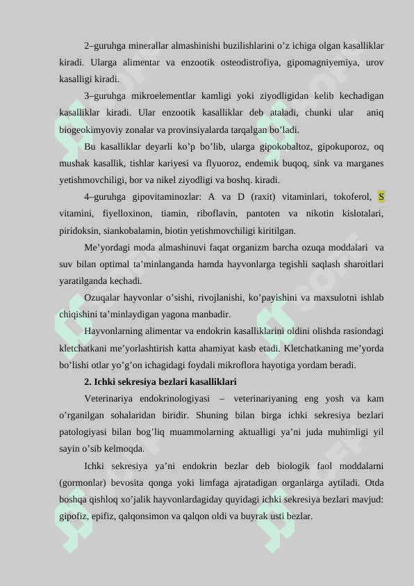 XIZMAT HAYVONLARINING MODDA ALMASHINUVI BUZILISHLARI PATOLOGIYASI 2