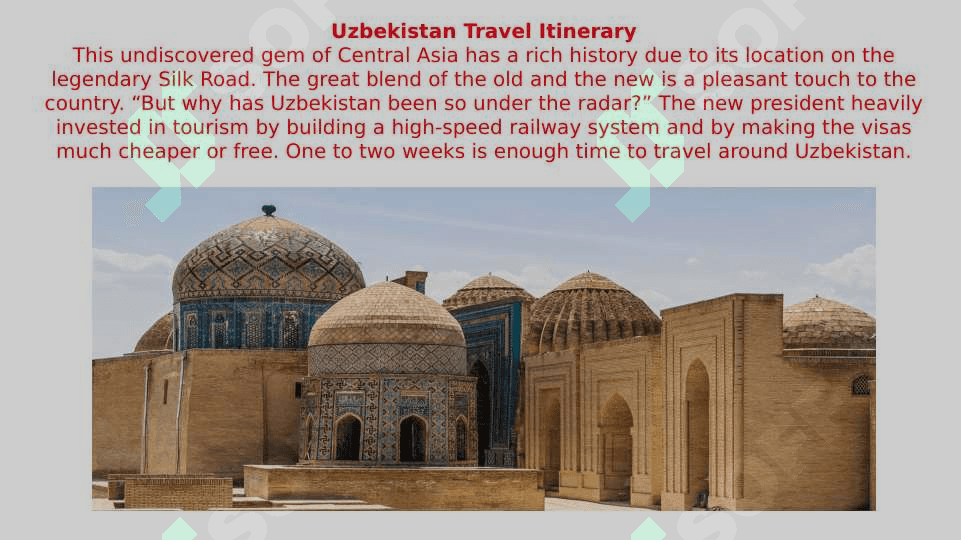 Uzbekistan Travel Itinerary 2