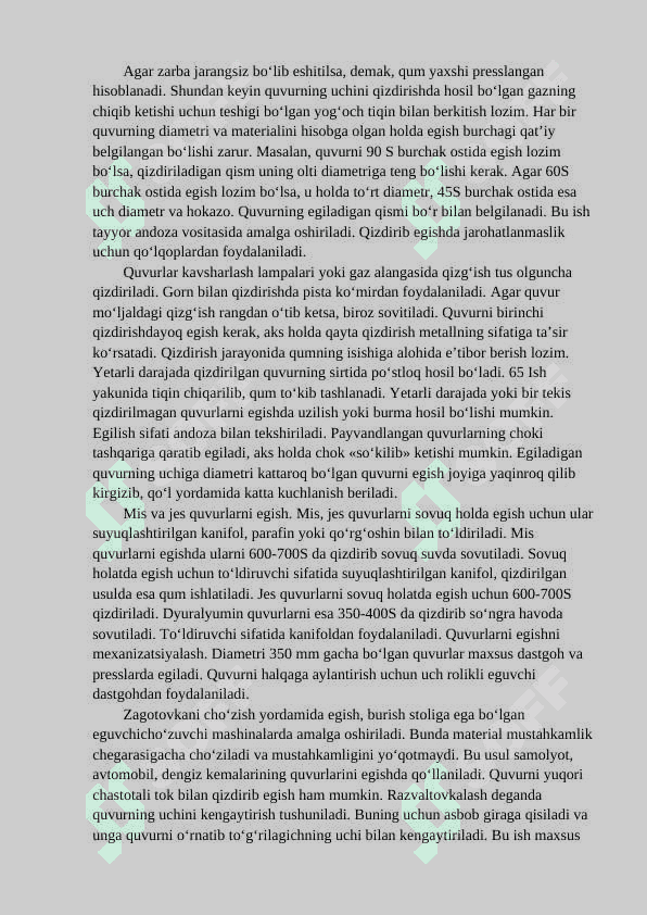 Metallarni egish va bukish. 4