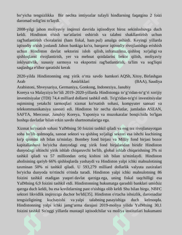 Hindistoning iqtisodiy geografik tavsifi 8