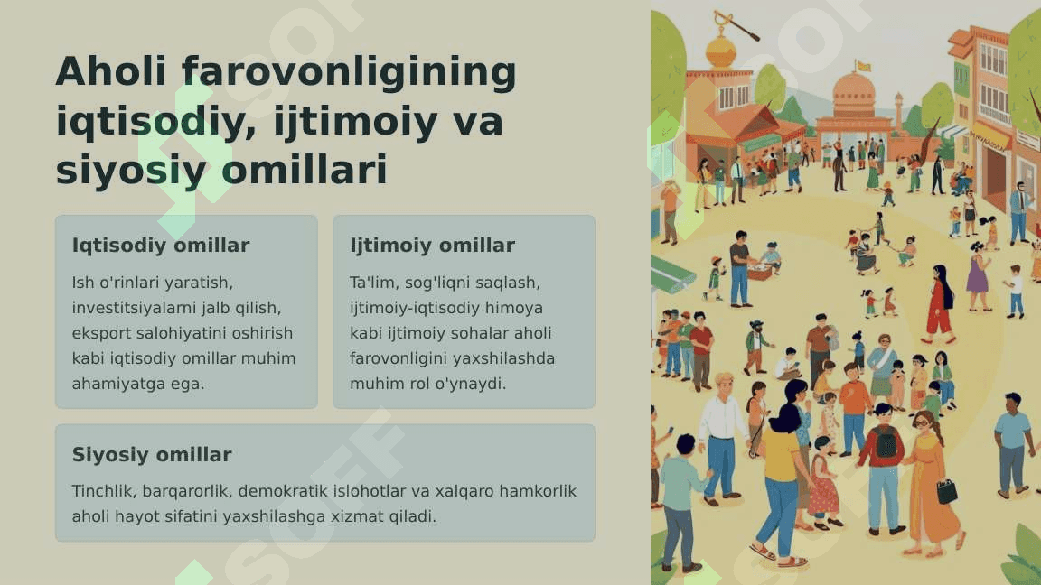 Aholining turmush darajasi holati va yashash darajasi 3