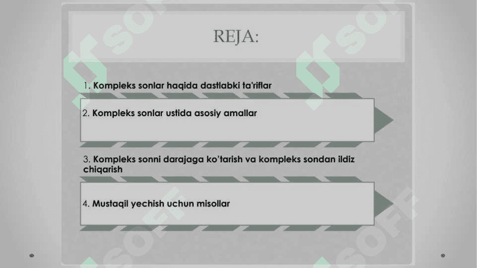 Kompleks sonlar va ular ustida amallar 2