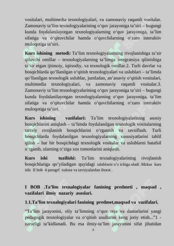 Taʼlim texnologiyalarning rivojlanish bosqichlari 3