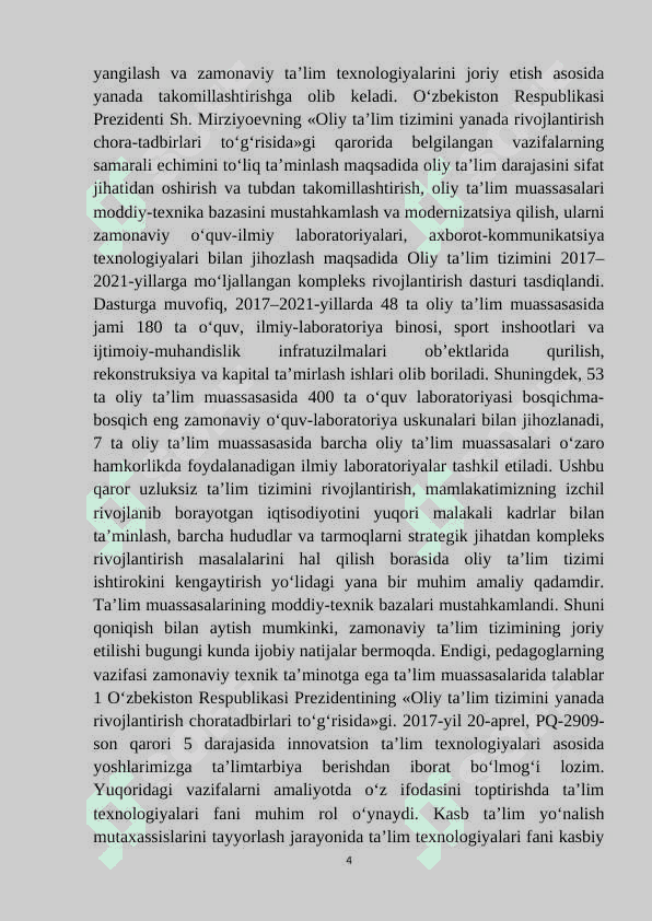 Taʼlim texnologiyalarning rivojlanish bosqichlari 4