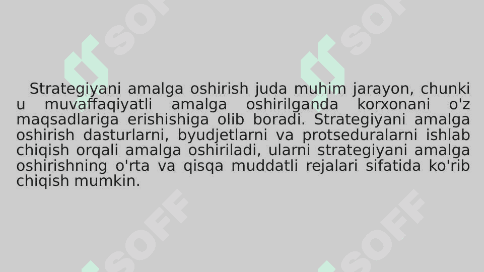Strategiyani ishlab chiqish va amalga oshirish jarayoniga yondashuvlar 6