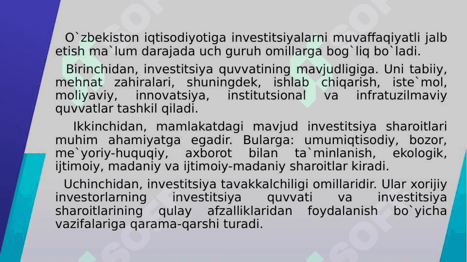 Xorijiy investitsiyalarni sug’urtalash. O’zbekInvest sug’urta kompaniyasi 4
