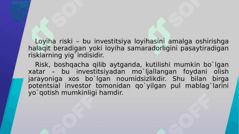 Xorijiy investitsiyalarni sug’urtalash. O’zbekInvest sug’urta kompaniyasi 7