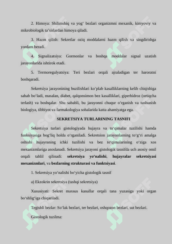 Sekretsiya xillari 6
