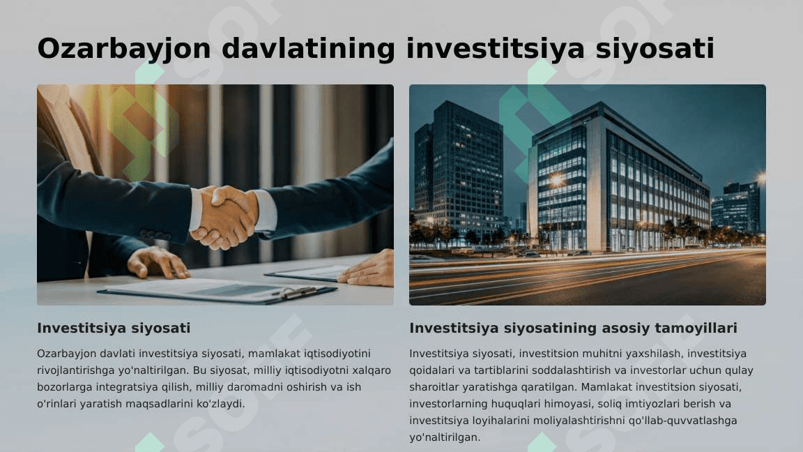 Davlatlarning investatsiya tahlili Ozarbayjon misolida 3