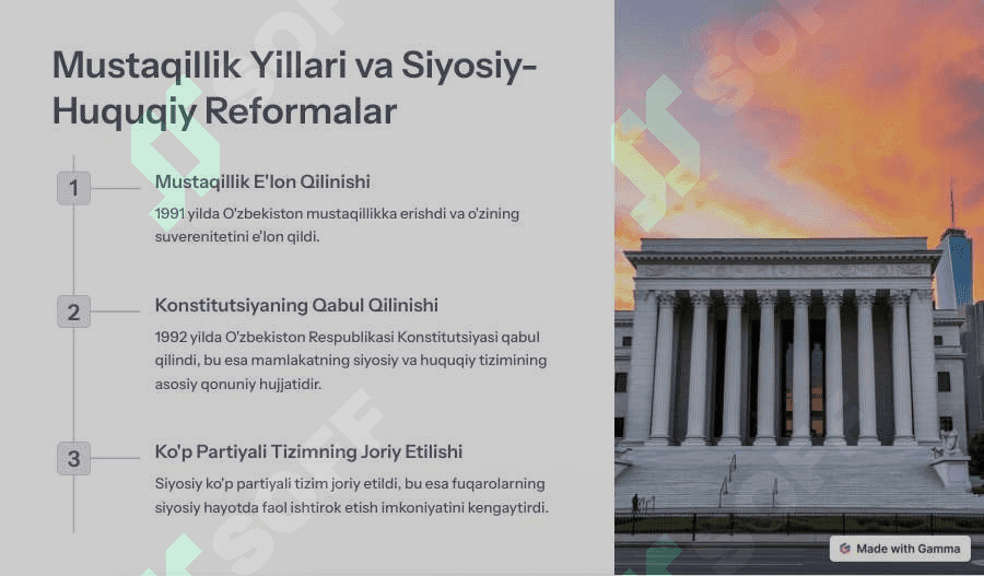 Mustaqillik yillarida davlat boshqaruvi 2