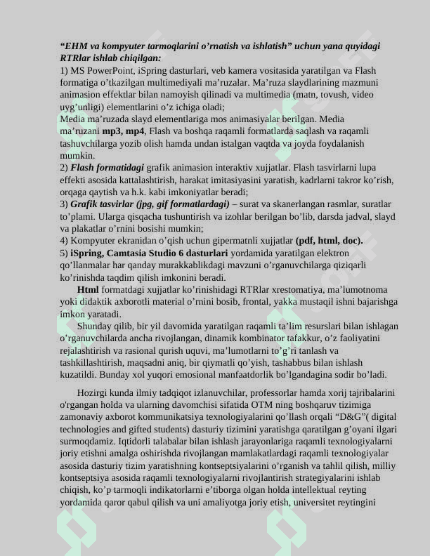 Zamonaviy axborot kommunikatsiya texnologiyalarining rivojlanish  tendensiyalari va asosiy yo‘nalishlari 8