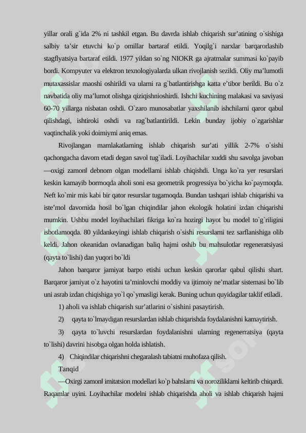 Iqtisodiy o’sishda keynschilar modeli 6