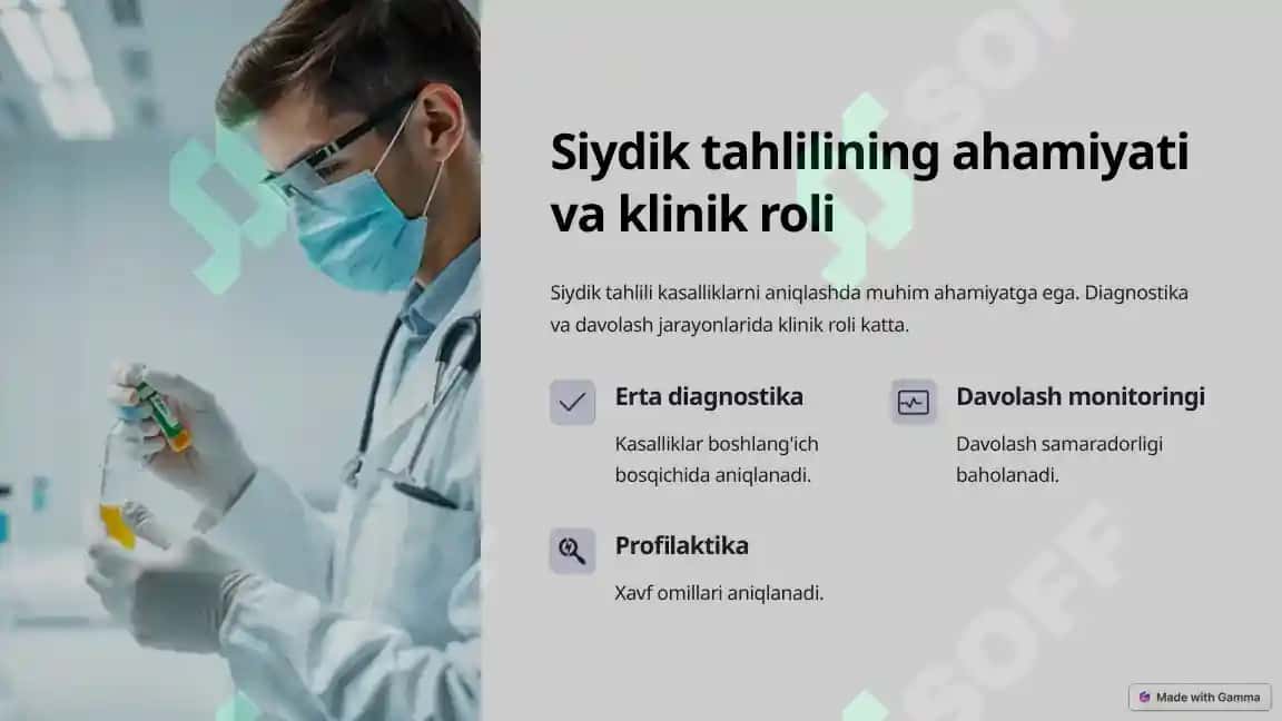 Siydikning laborator va instrumental tahlili 2