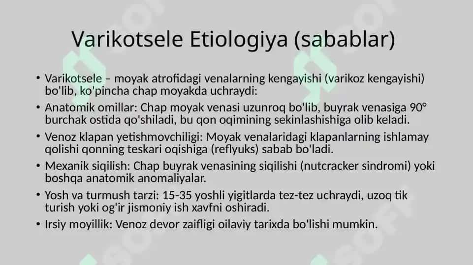 Varikotsele va Peyroni kasalligi 2