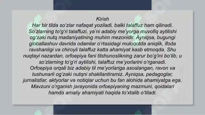 Orfoepiya haqida umumiy maʼlumot 3