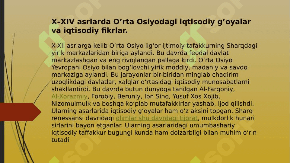 MARKAZIY OSIYODA TEMURIYLAR DAVRIDAGI IQTISODIY G’OYALAR VA IQTISODIY SIYOSAT 2