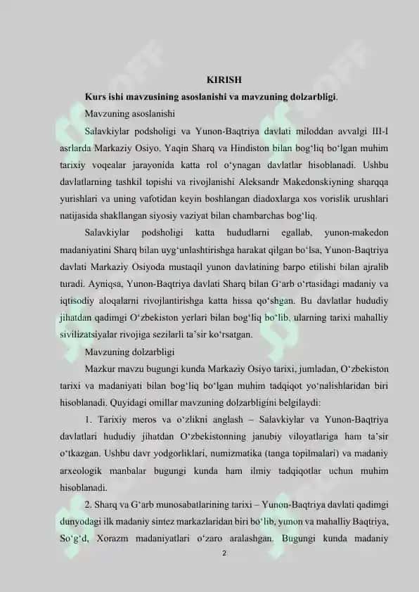 Salavkiylar podshohligi va yunon baqtriya 2
