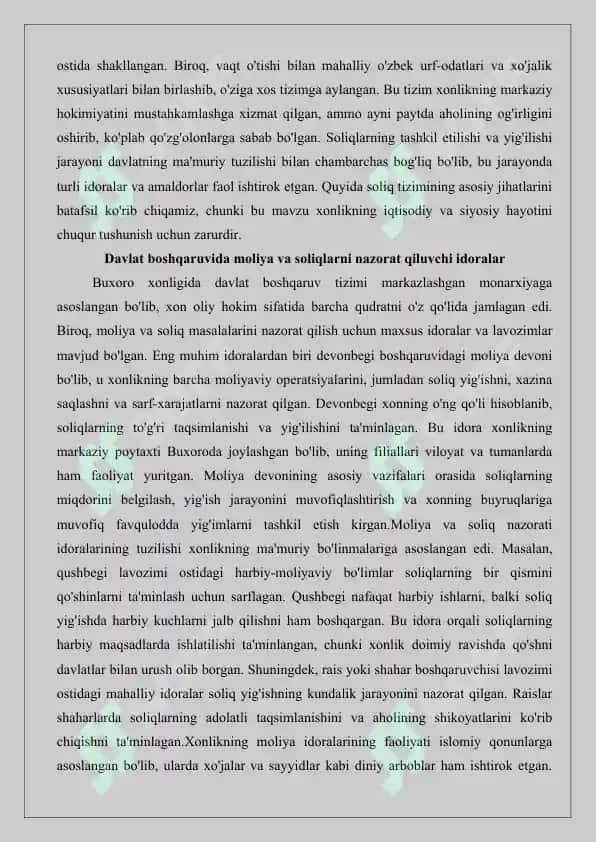 Buxoro xonligida soliq tizimi. 3